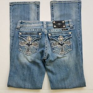 Miss Me Cross Bling Bootcut Jeans